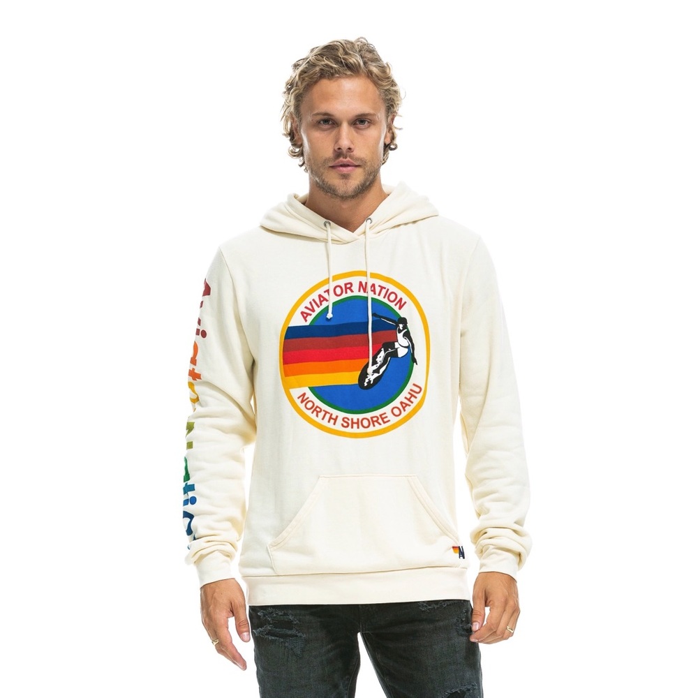 Aviator Nation Venice Pullover Beige Hoodie